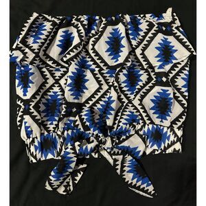 EM Basic Junior Symmetrical Royal Blue Sleeveless Off Shoulder Top Ruffle.